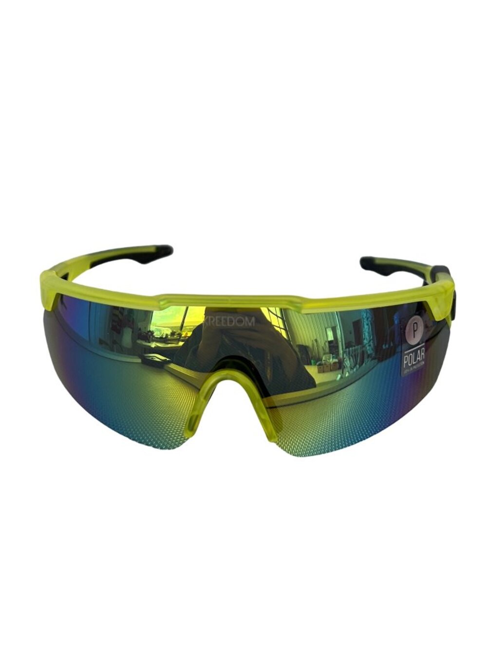 Kreedom Super Comp Polarized Sports Sunglasses UV Protection Yellow Active NEW